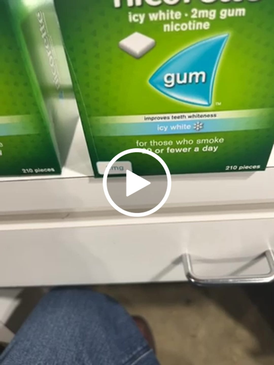 Customer video review of Nicorette Icy White Gum 2mg 210 Pieces