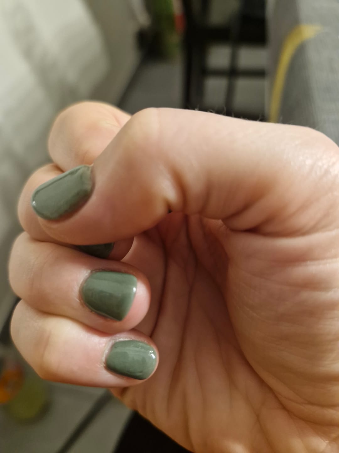 Customer photo review of Warm Olive Dipping Powder