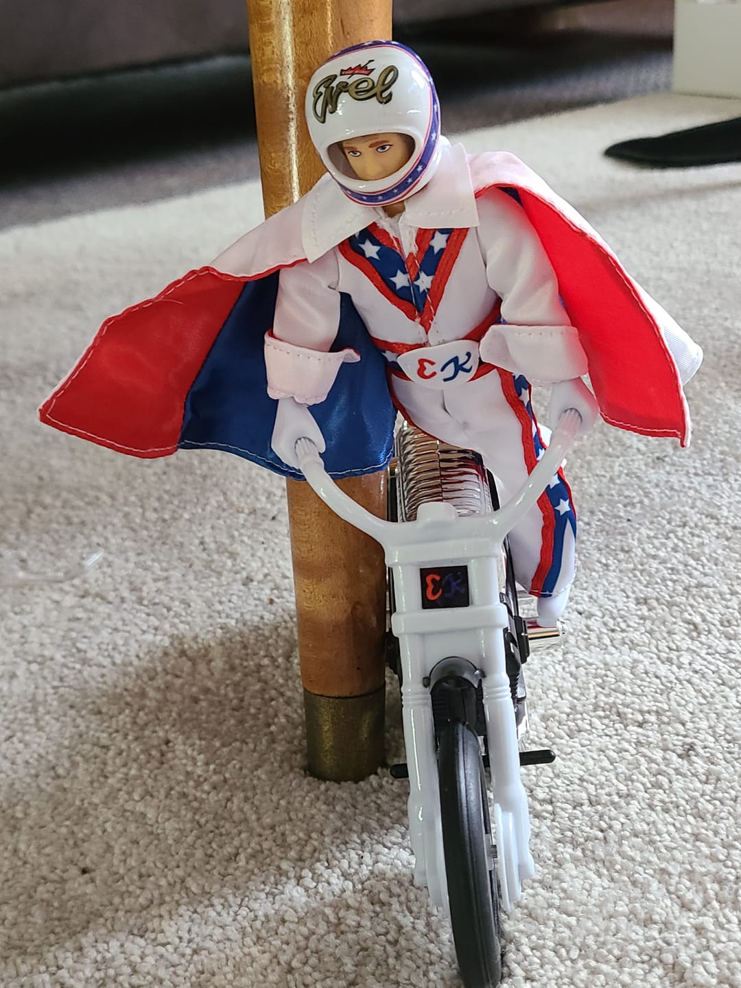 Customer photo review of Evel Knievel Deluxe Silver High Jumper Stunt Cycle