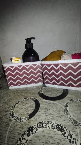 Customer photo review of Qoolish Pack of 6 Brown Strip Drawer Organizer