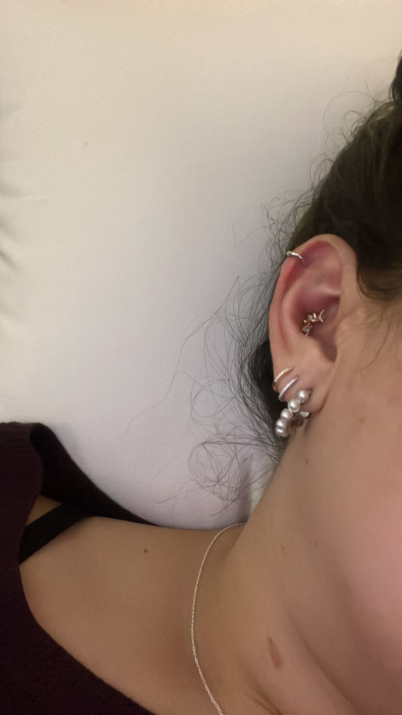 Customer photo review of Arracada Con Zirconias 10 mm