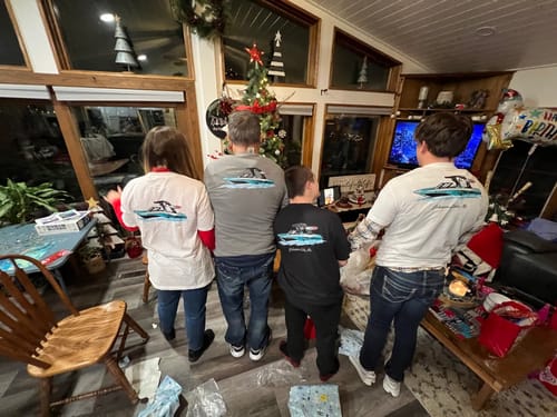 Customer photo review of Custom Boat T-Shirts - 100% Cotton (No Pocket)