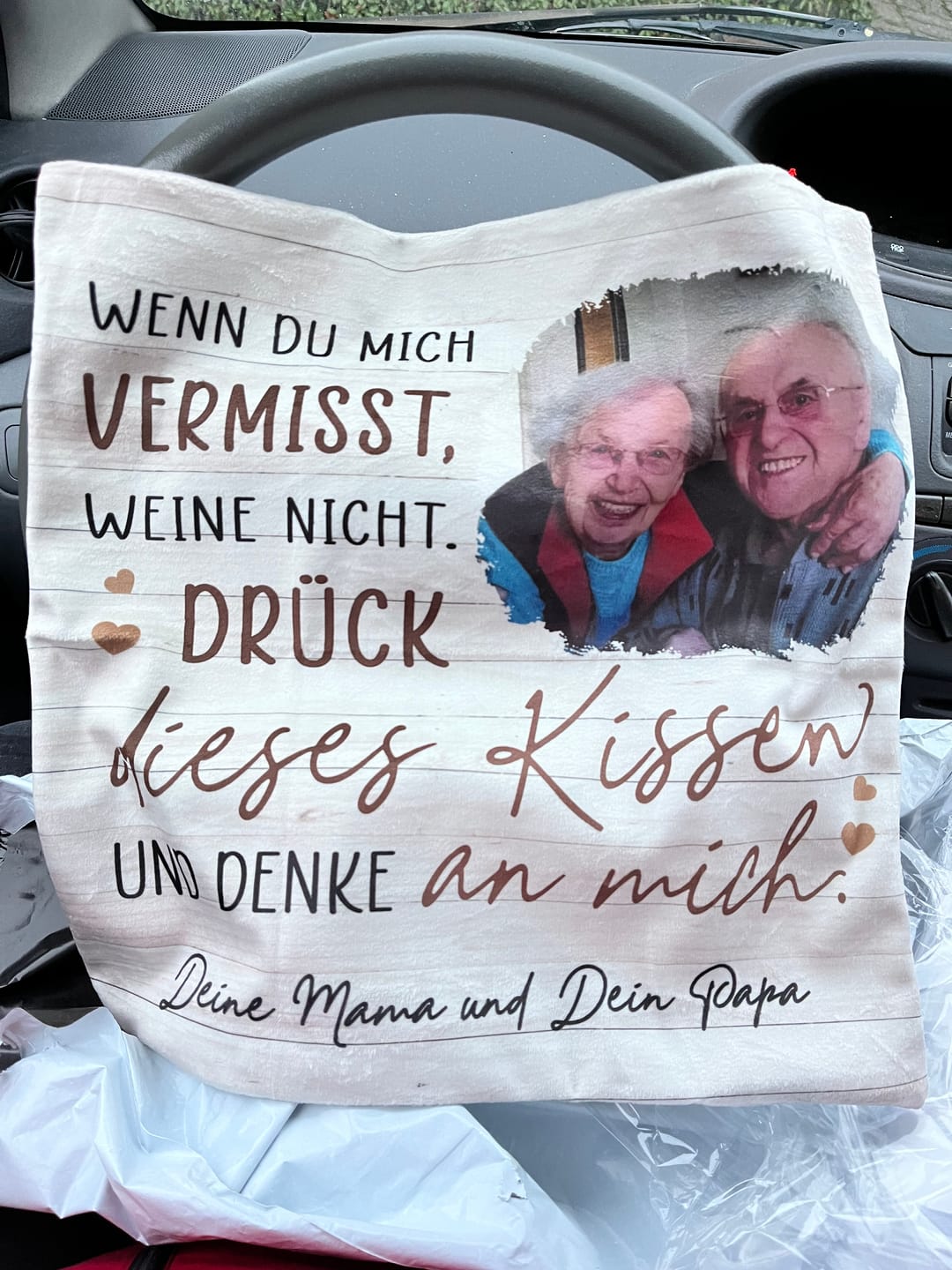 Customer photo review of Immer bei dir - Familien-Kissen