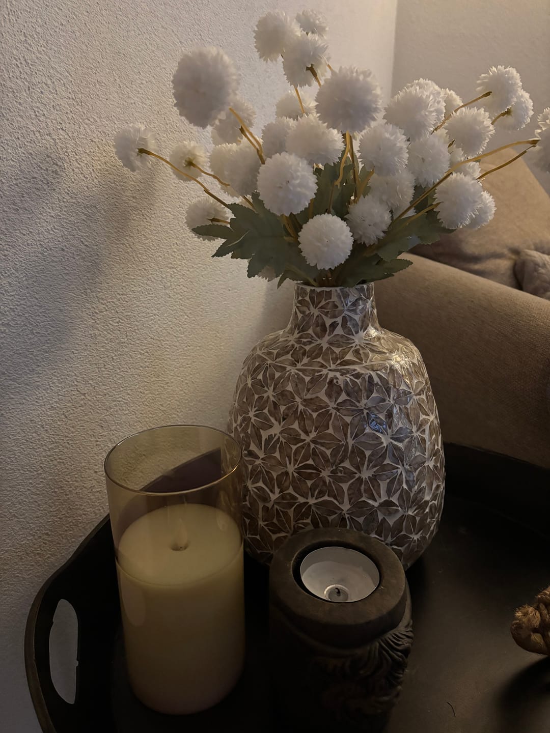 Customer photo review of Zijden Kiku Bloemen - Wit