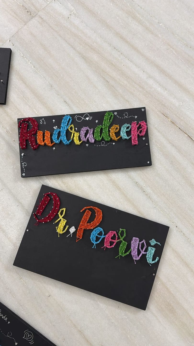 Customer photo review of Personalised Budget Friendly Name String Art