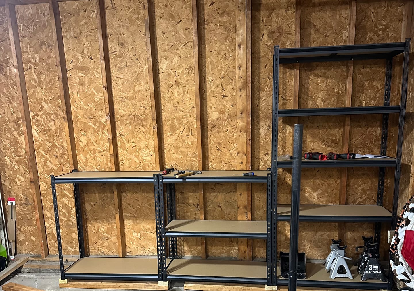 Customer photo review of REIBII 35.5“W Garage Storage Rack, 5-Shelf Adjustable Storage Shelves, 2020lbs Metal Shelving for Pantry Kichen Closet