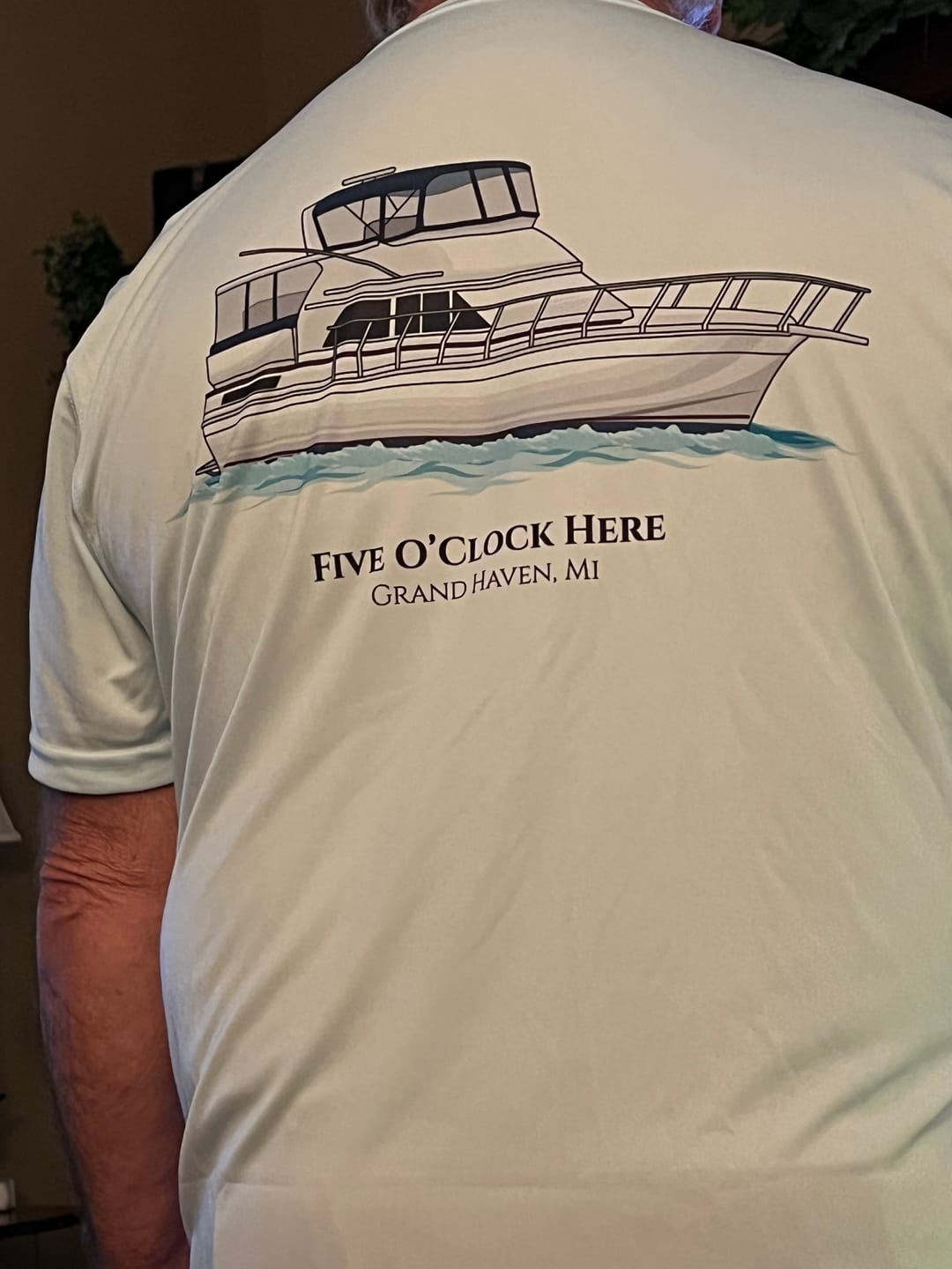 Customer photo review of Dri-Fit Custom Boat Shirts - Short Sleeve