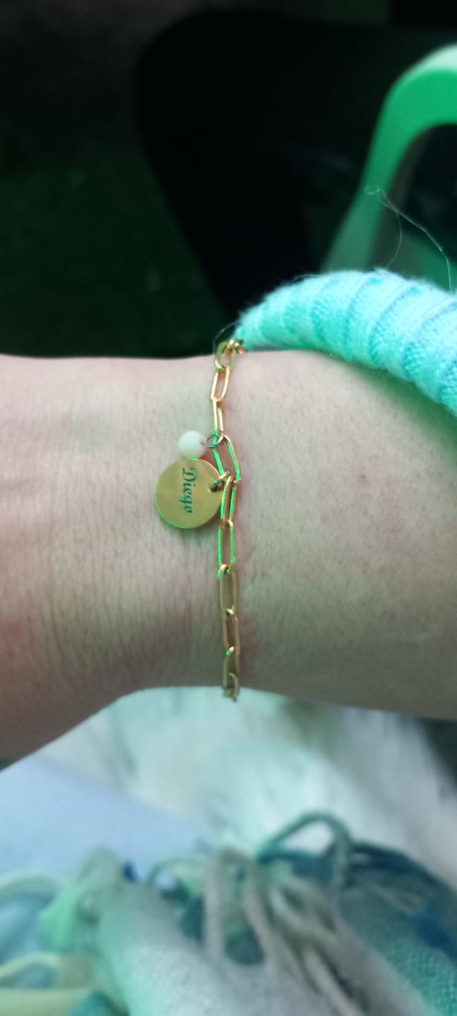 Customer photo review of Pulsera Alianza ~ Personalizable