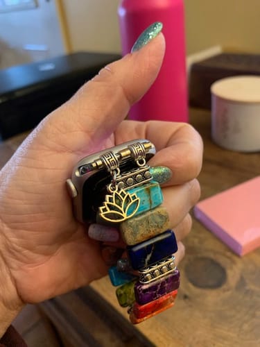 Customer photo review of Mystic Chakra Stretch Apple Watch Strap