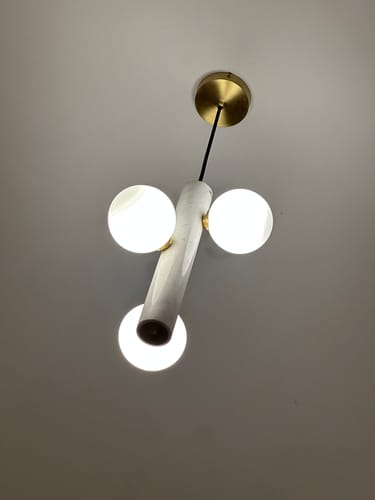 Customer photo review of White Marble Pendant Lamp 7702-3-We