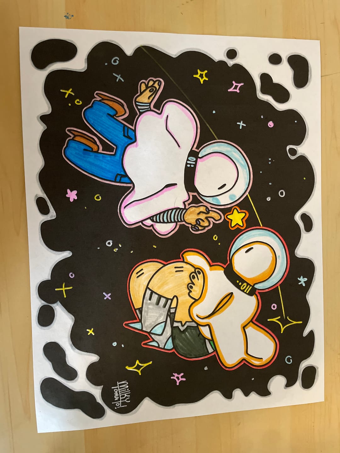 Customer photo review of Space Ghost Coloring Page PDF