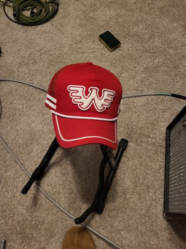 Customer photo review of Seager x Waylon Jennings Flying W Snapback Hat - Red