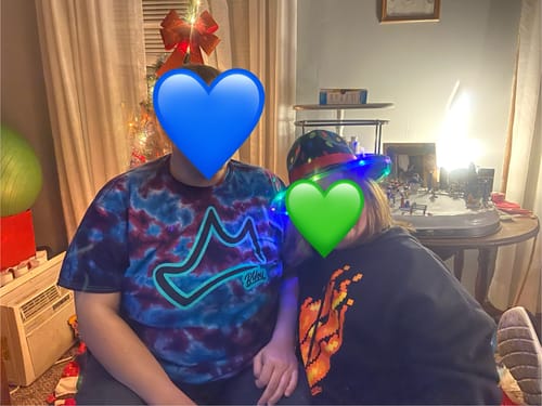 Customer photo review of Tie Dye T-Shirt with Neon Crown