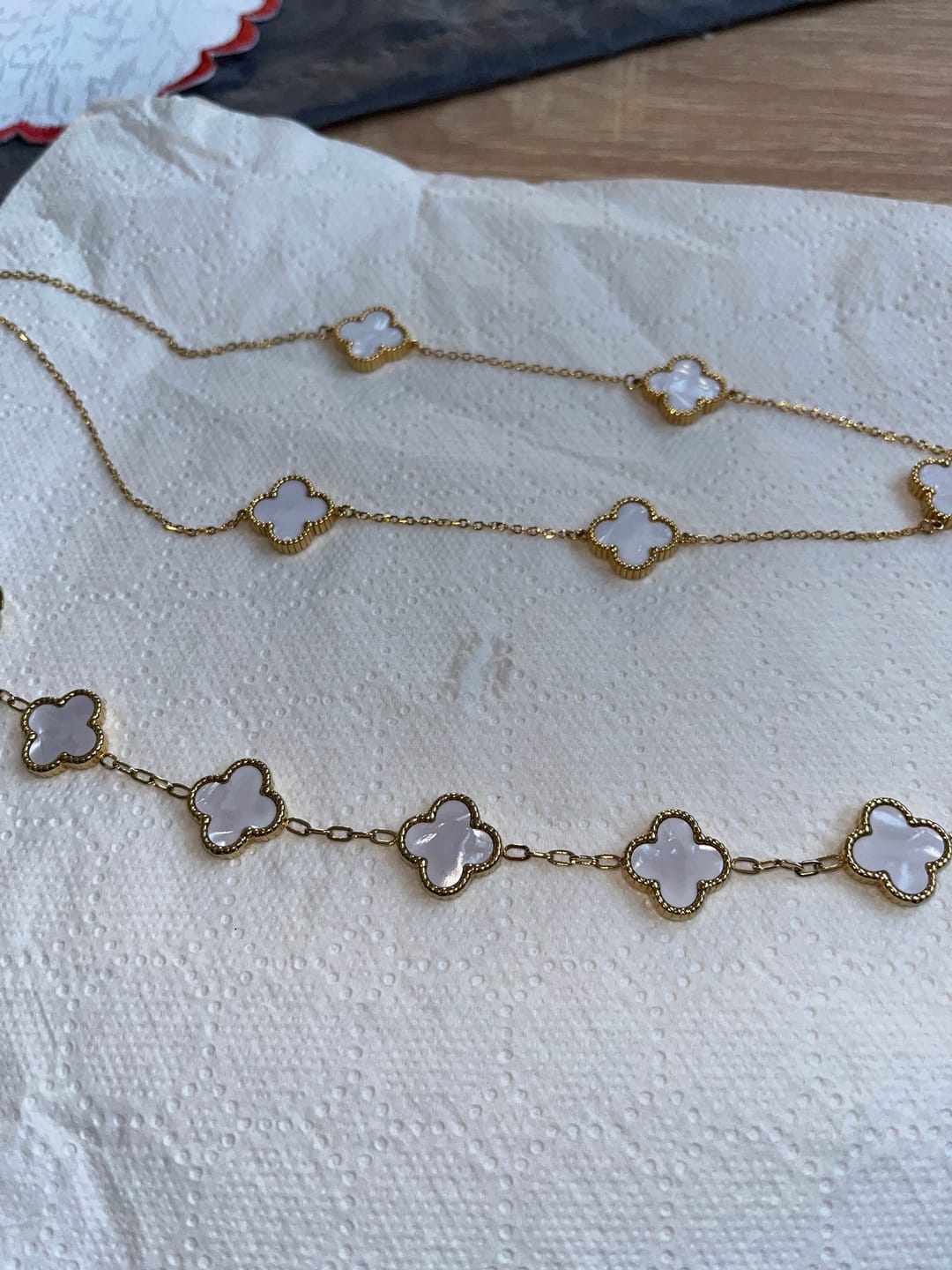 Customer photo review of Set Bratara + Colier Auriu Flower