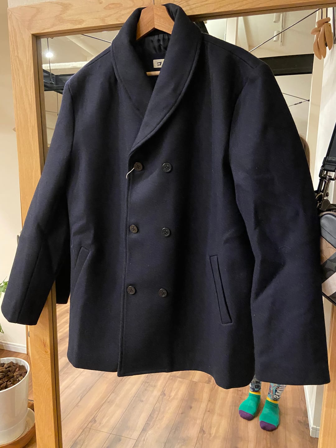 Customer photo review of ダブルブレストショールカラーピーコート