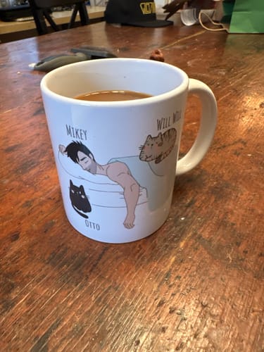 Customer photo review of Personalized Cat Dad Mug