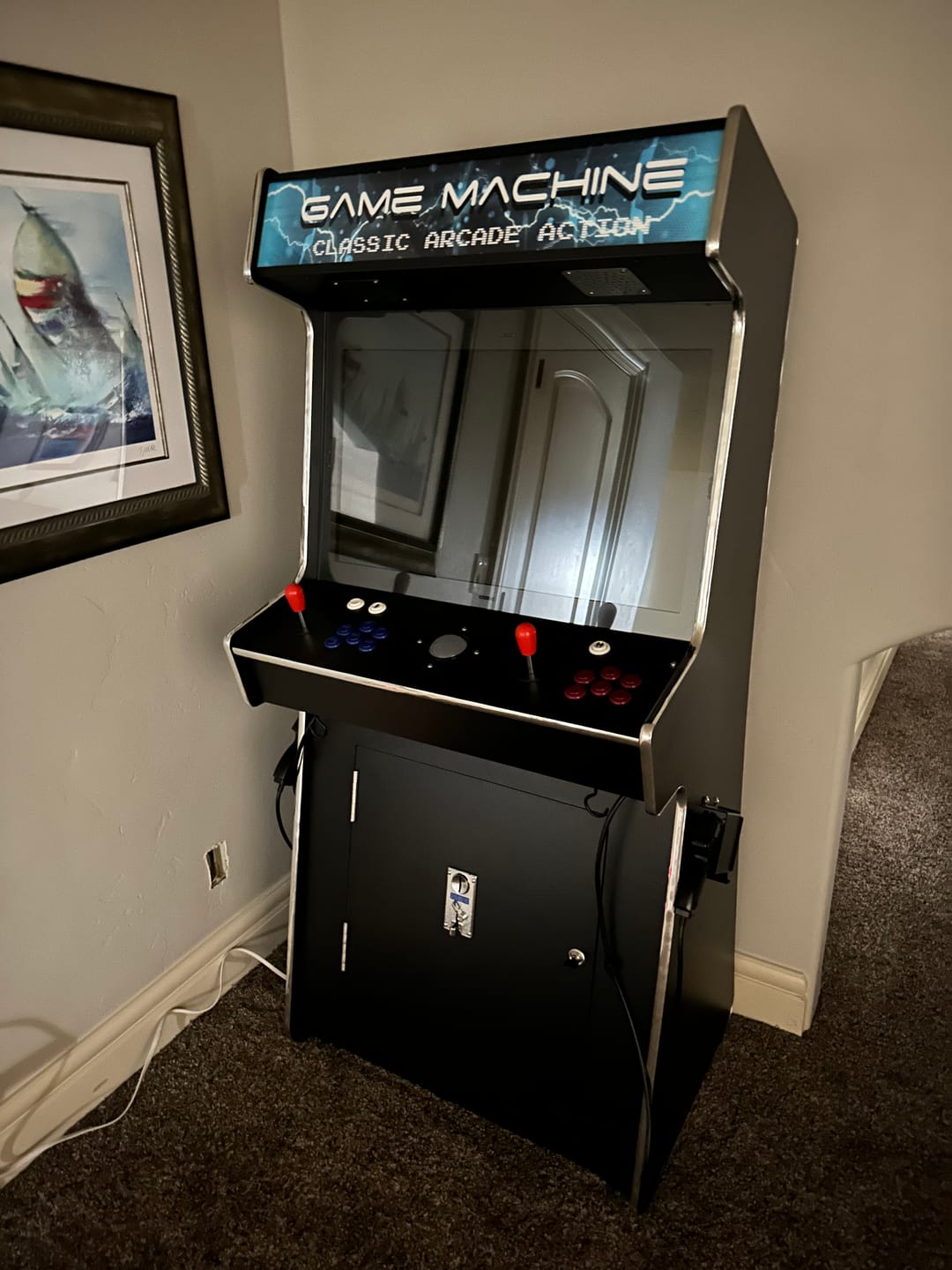 Customer photo review of 2 PLAYER STANDUP Arcade Machine With 2 shooting Guns 4600 Games Multi-cade  Upright Retro Cabinet Black