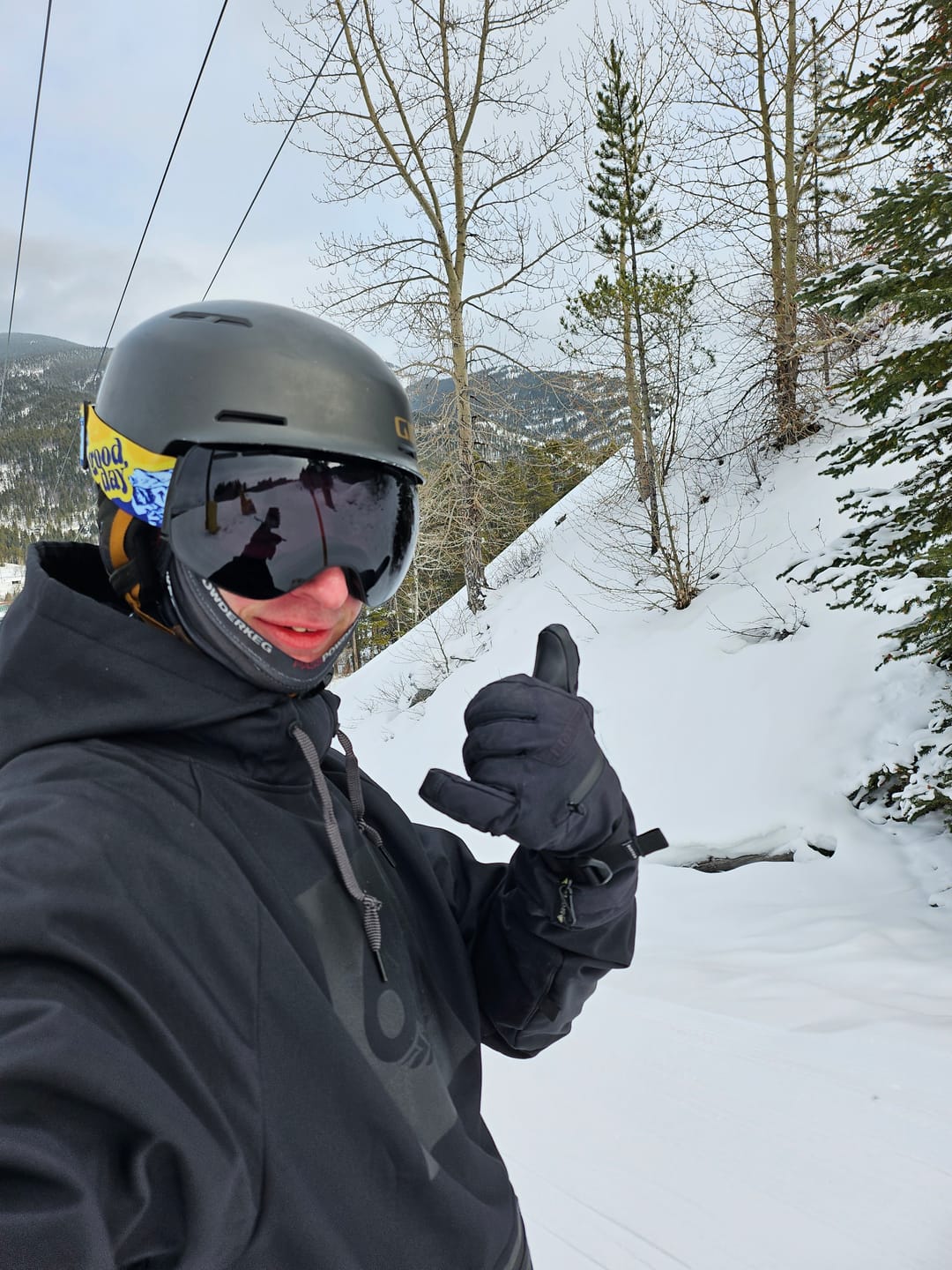 Customer photo review of The Emily Snow Goggle - Photochromic Black Lens