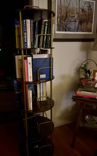 Customer photo review of Flycity 3-5 Tier Rotating Bookshelf With 360° Spinning Display