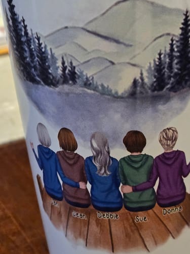 Customer photo review of I Would Fight A Bear For You Sister - Personalized Tumbler