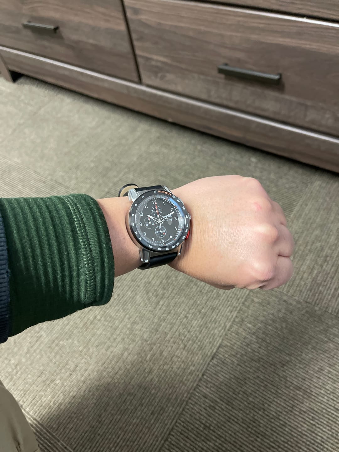 Customer photo review of CR-01 - CHRONO WATCH WITH ITALIAN LEATHER STRAP - JET BLACK