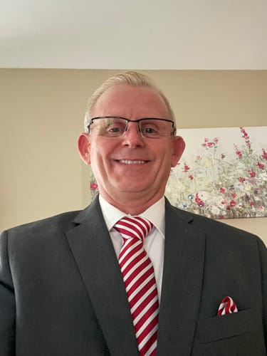 Customer photo review of Barry Wang Red Necktie White and Red Stripes Tie Hanky Cufflinks Set