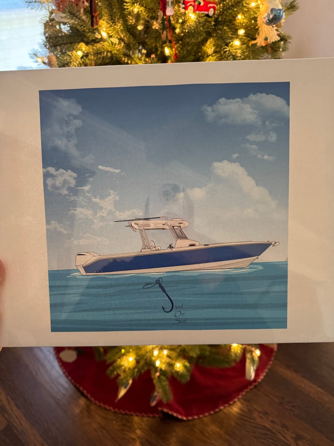 Customer photo review of Custom Boat Print