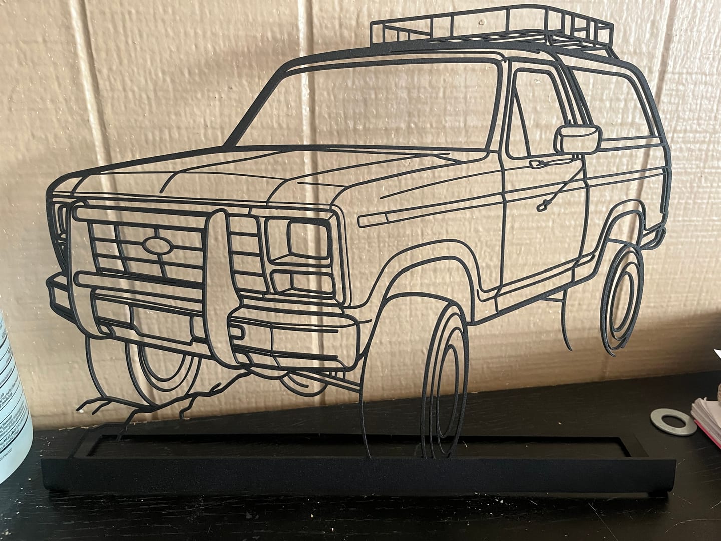 Customer photo review of Your Custom Car Standing Silhouette Metal Art
