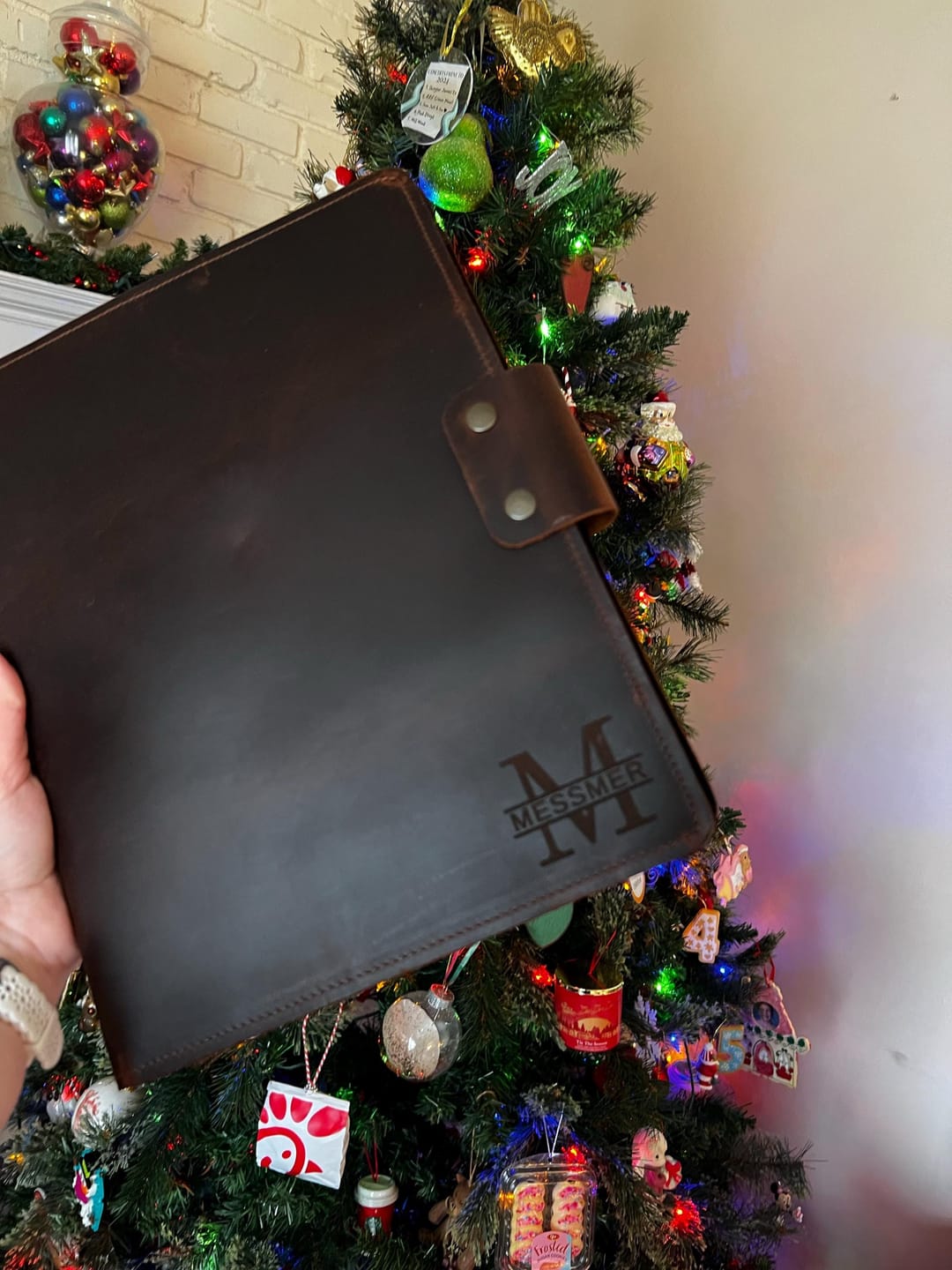 Customer photo review of Customized Leather Portfolio with Notepad & Planner