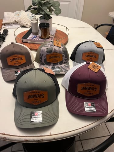 Customer photo review of Premium Custom Leather Patch Hats (Wholesale)