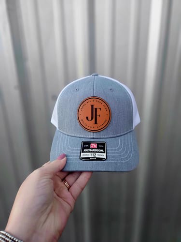 Customer photo review of Custom Leather Patch Hats Richardson 112 Laser Engraved