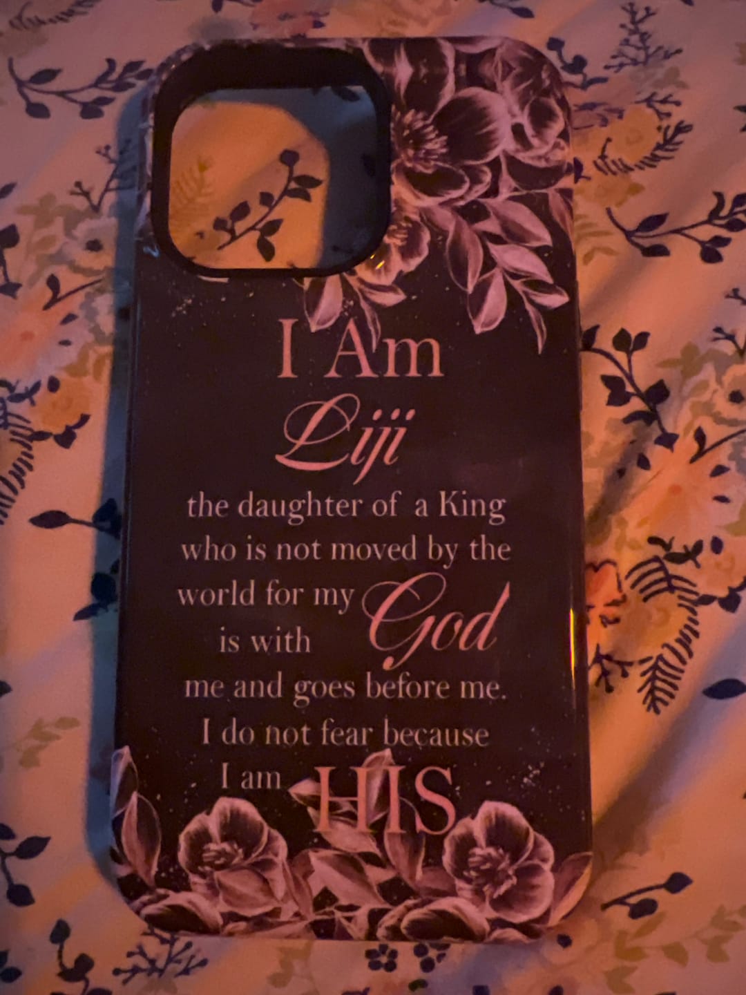Customer photo review of Personalized Daughter Of A King Phone Case With Custom Name
