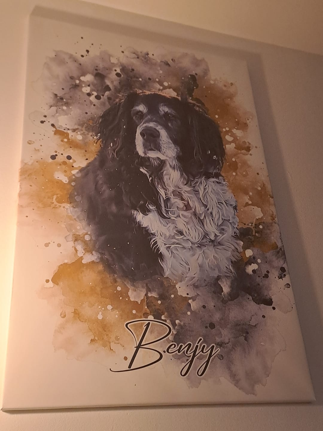 Customer photo review of Tierisches Wasserfarben Hunde Portrait