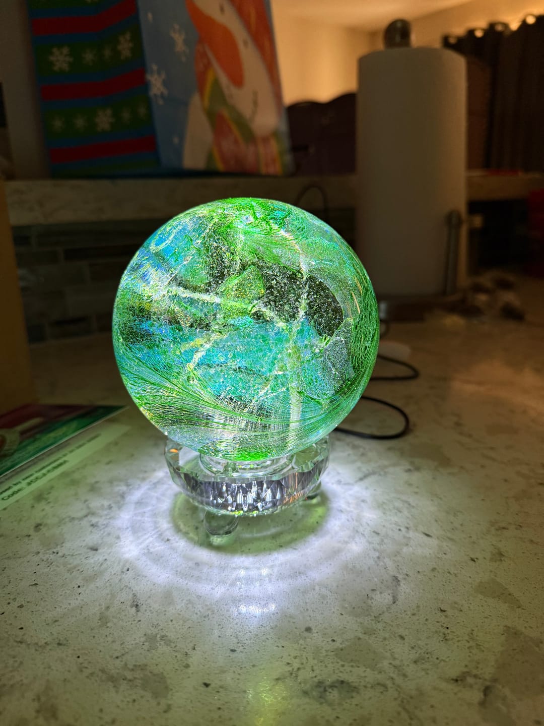 Customer photo review of Lucite Light Stand - White Light
