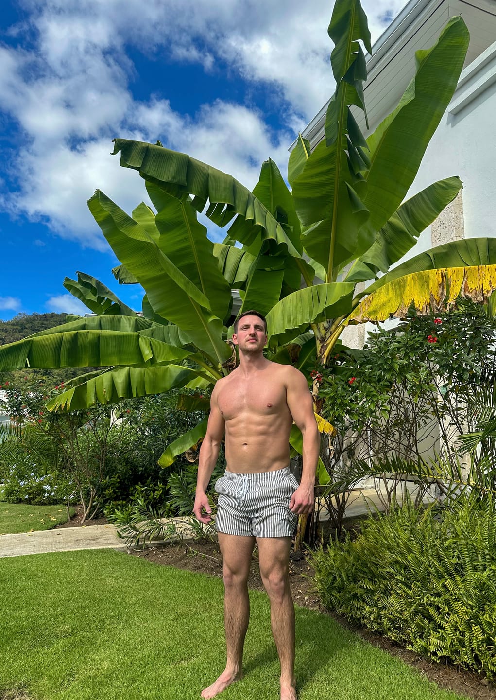 Customer photo review of 1056 - Striped Swim Shorts
