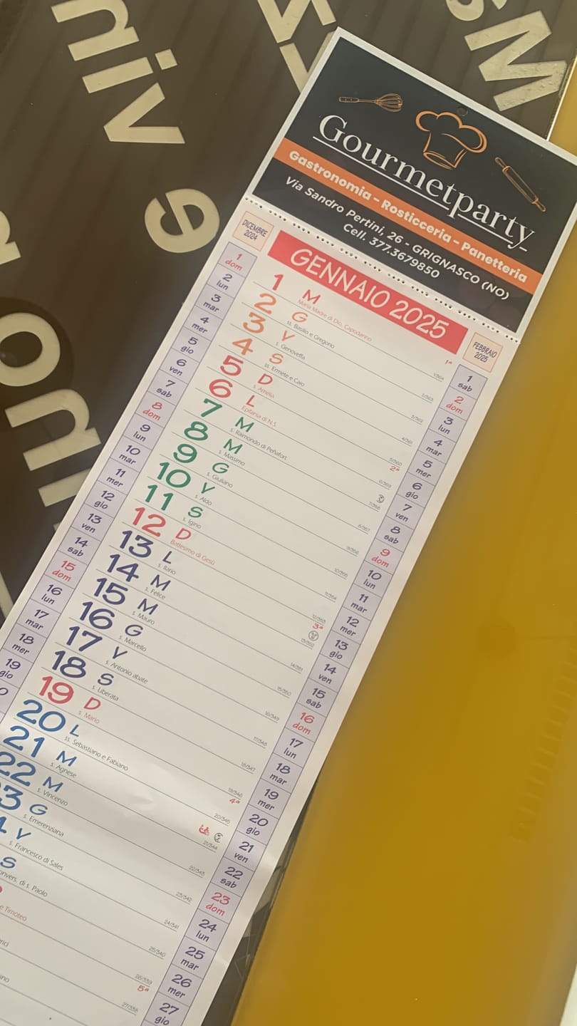 Customer photo review of Calendario Slim