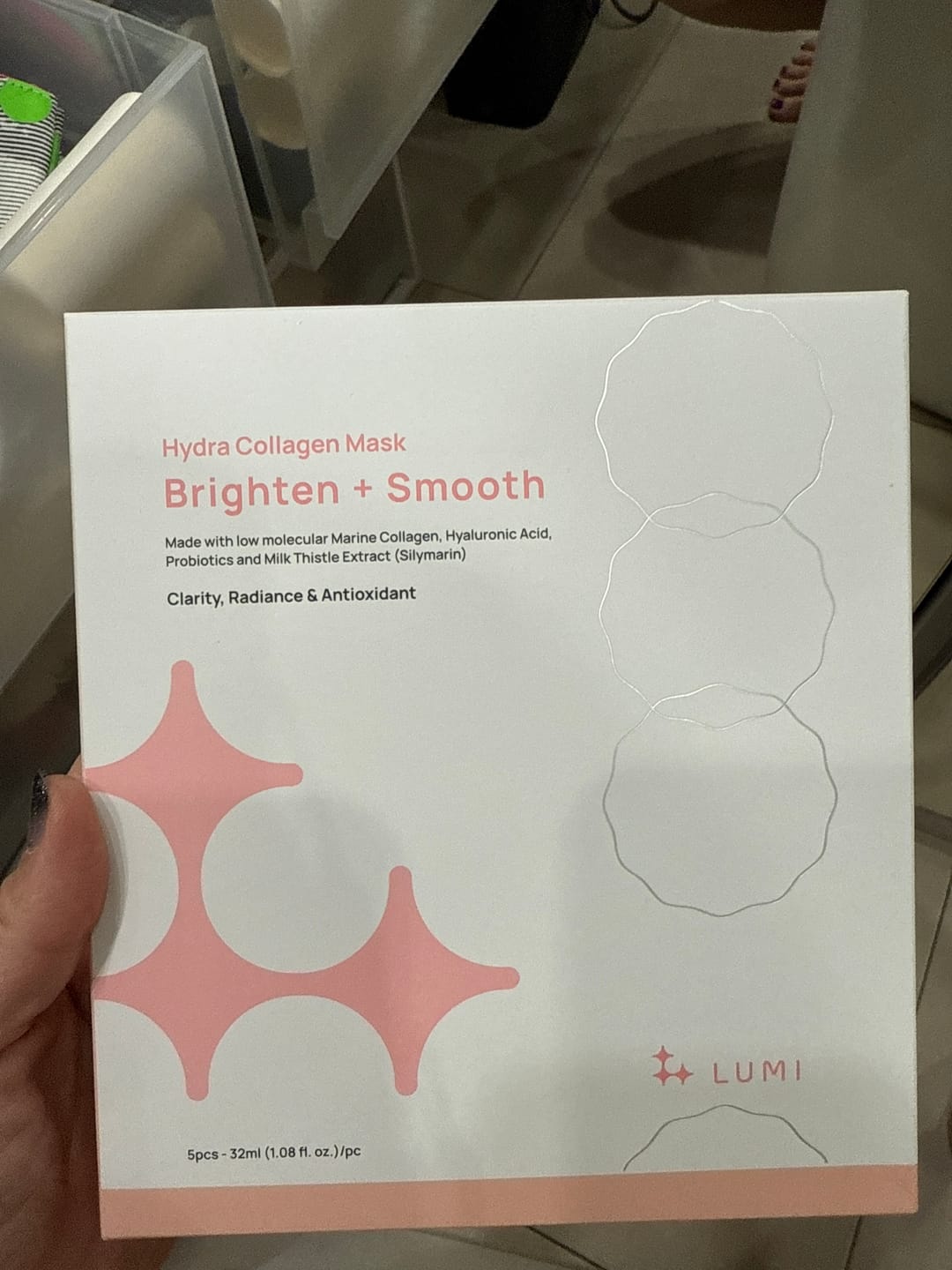 Customer photo review of Hydra Collagen Mask Brighten + Smooth