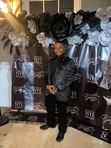 Customer photo review of Black Velvet Dinner Sport Coat