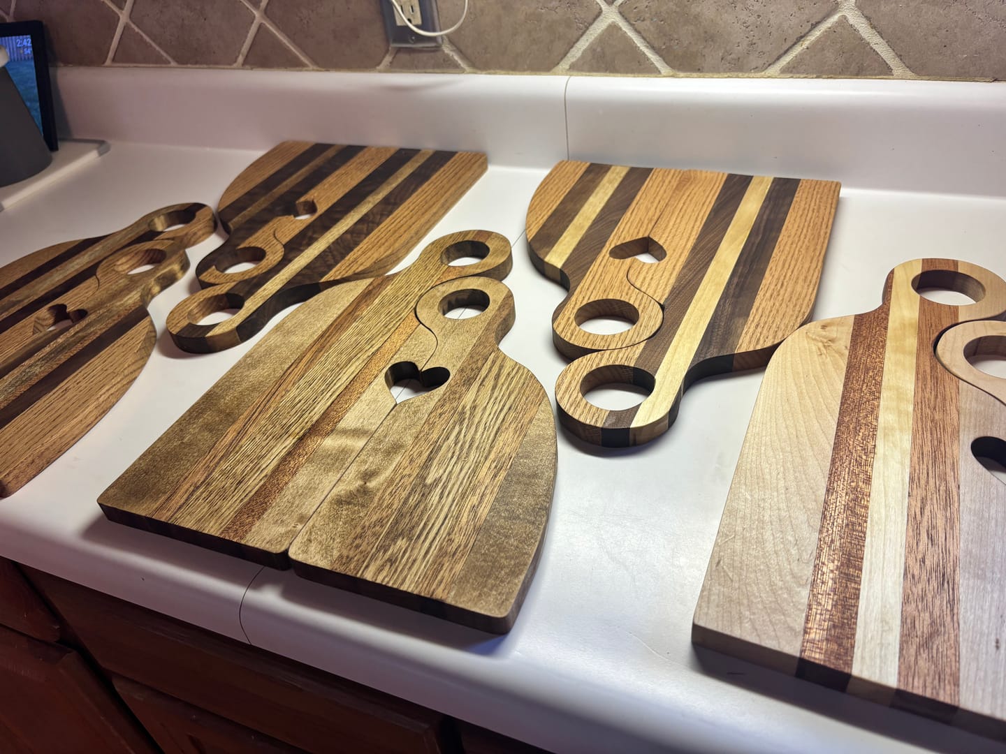 Customer photo review of 15.75x11.5" Small Romeo & Juliet With Heart Set Acrylic Router Template