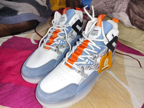 Customer photo review of Street Skate 2.0 Blue Low Top Premium Flat Sole Sneakers