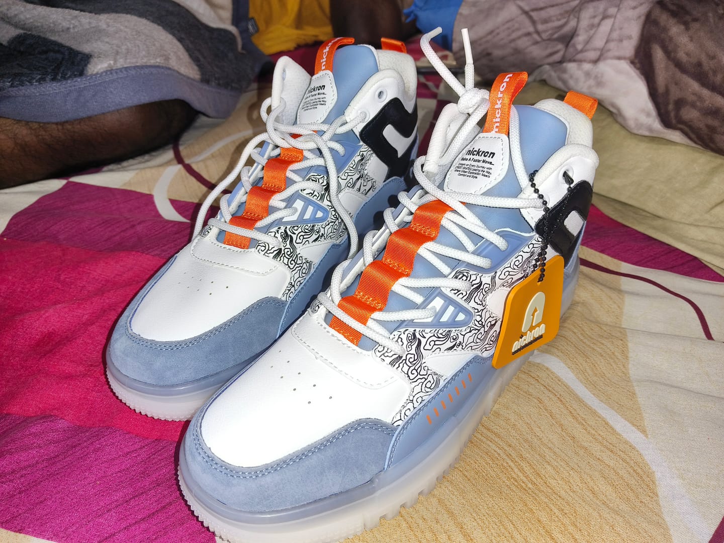 Customer photo review of Street Skate 2.0 Blue Low Top Premium Flat Sole Sneakers