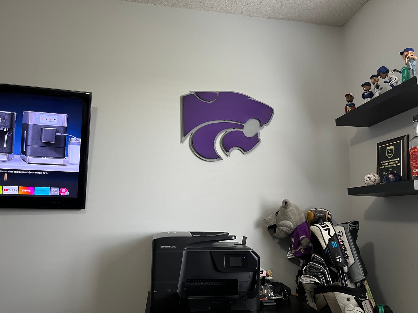 Customer photo review of Kansas State Wildcat Mascot 3D Vintage Metal Wall Art