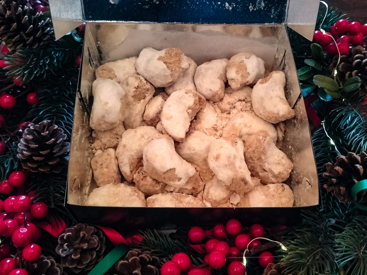 Customer photo review of Traditional Kourabiedes – Almond Butter Snow Cookies (1kg)