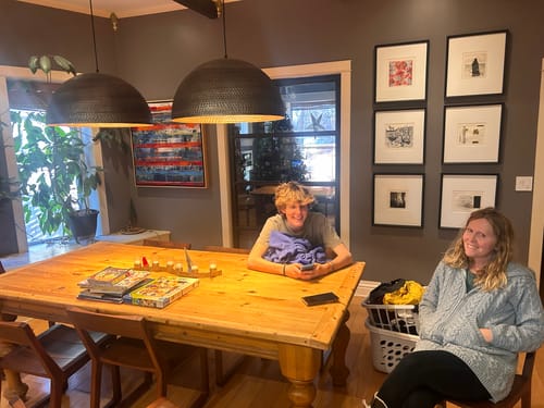 Customer photo review of Vintage Luxe Oversized Hammered Dome Pendant Light