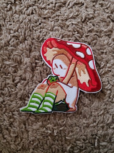 Customer photo review of Red Mushroom Ghost Patch