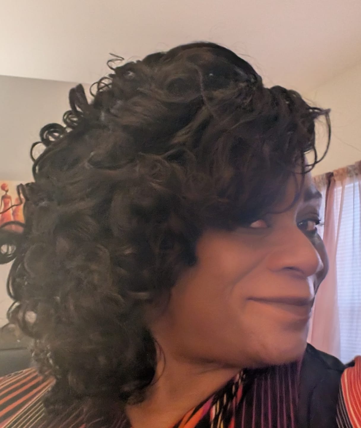 Customer photo review of Double Drawn Burmese Silky Straight Human Braiding Hair
