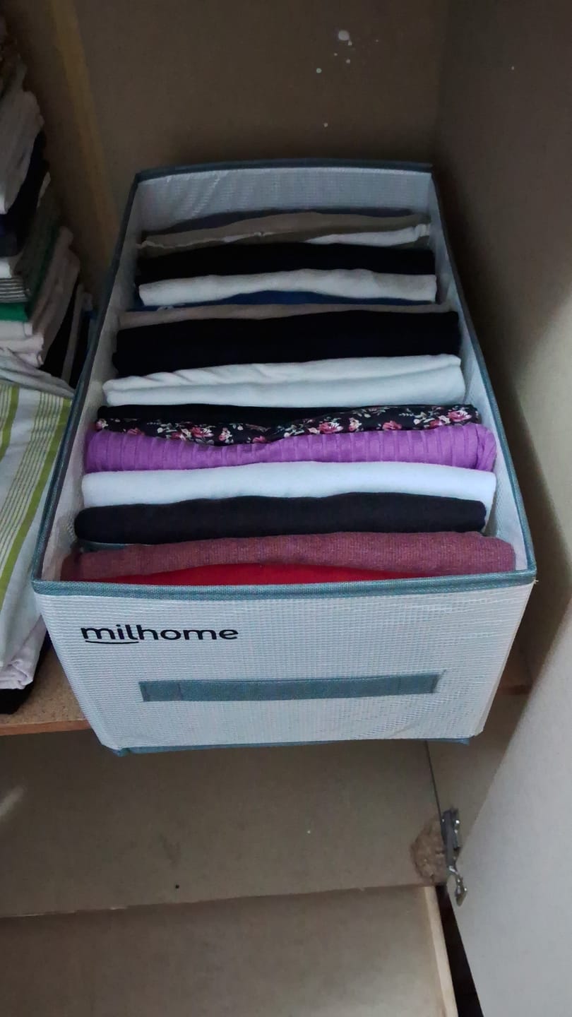Customer photo review of Organizador Clot para Ropa con 8 Divisiones Milhome