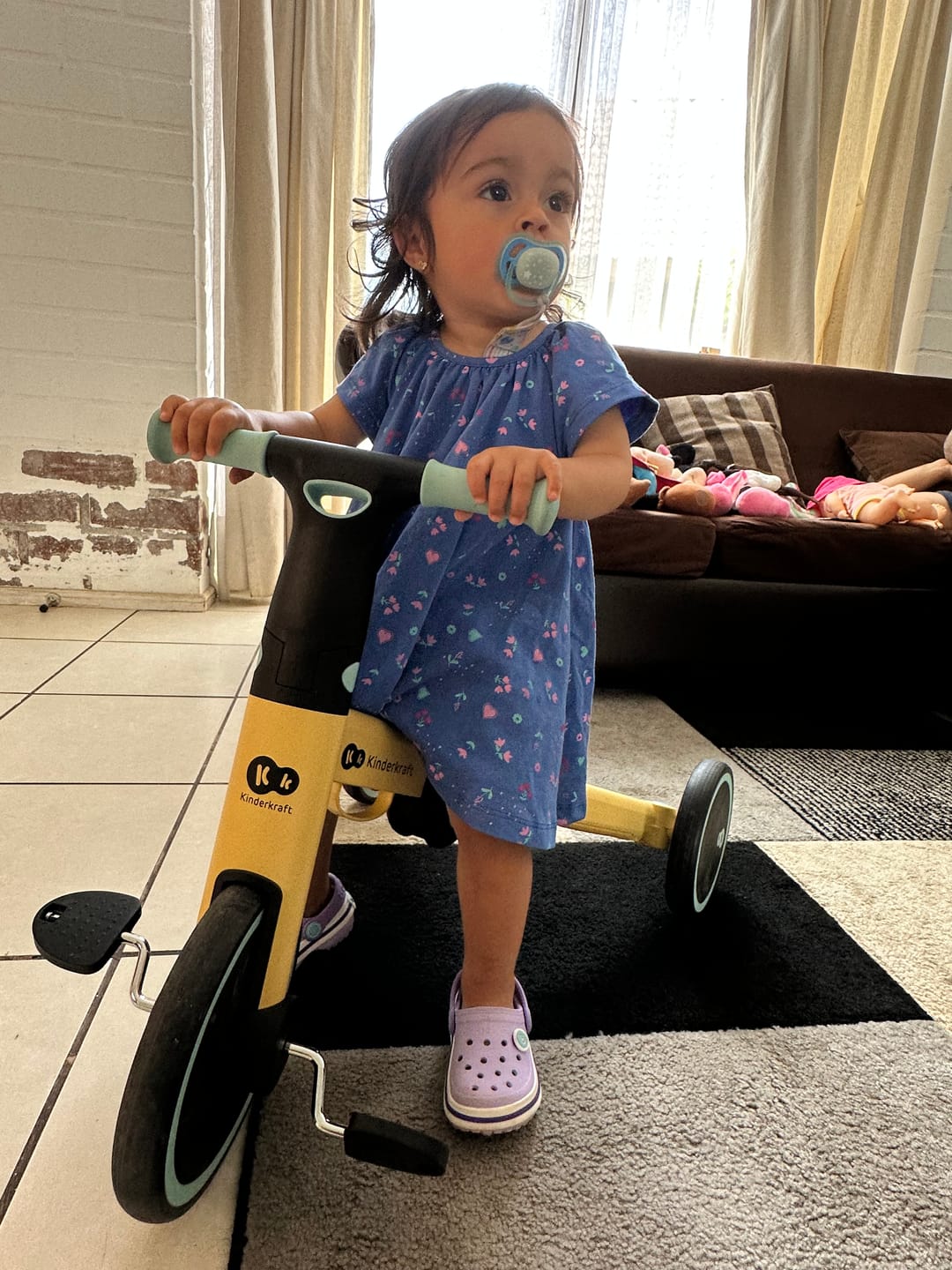 Customer photo review of Triciclo 4Trike  3 en 1 Sunflower Blue - Kinderkraft