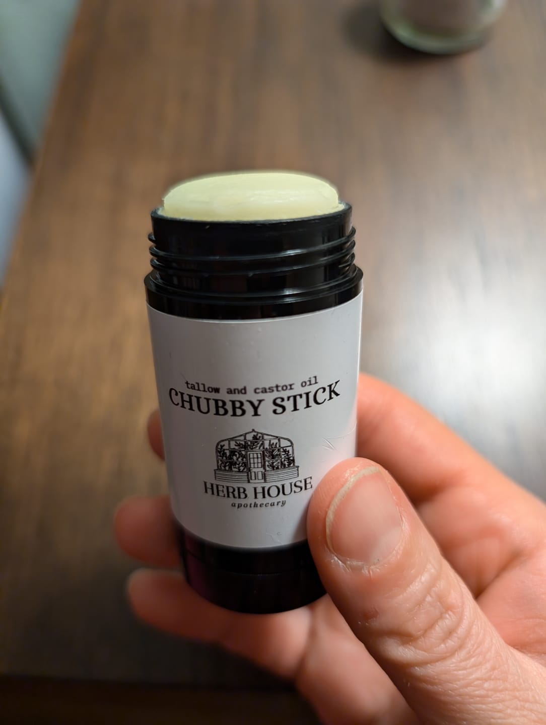 Customer photo review of Tallow and Castor Oil Chubby Stick