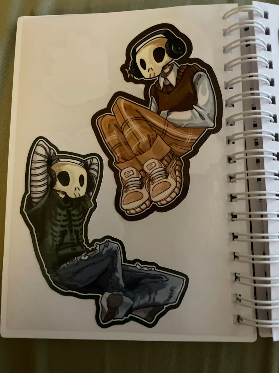 Customer photo review of Aesthetic Skeleton Cade Stickers